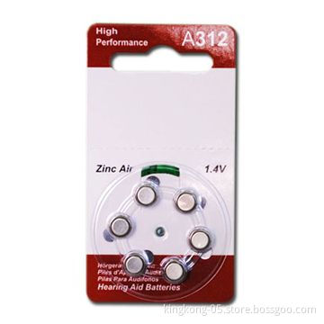 A312 Hearing Aid Batteries for ITE and ITC Hearing Aid